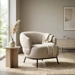 Eleonora Fauteuils|Fauteuil David Taupe 84cm