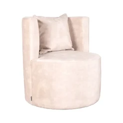 Label51 Fauteuils|Fauteuil Evy Naturel Velours 65cm