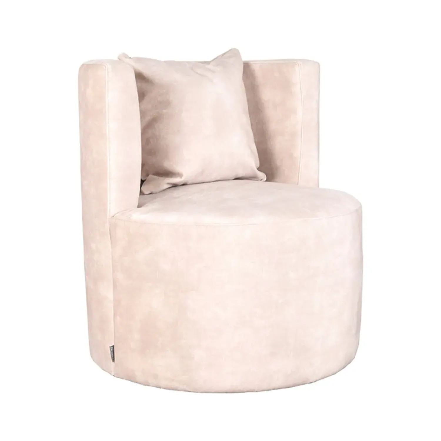 Label51 Fauteuils|Fauteuil Evy Naturel Velours 65cm
