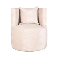 Label51 Fauteuils|Fauteuil Evy Naturel Velours 65cm