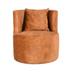 Label51 Fauteuils|Fauteuil Evy Oker Velours 65cm