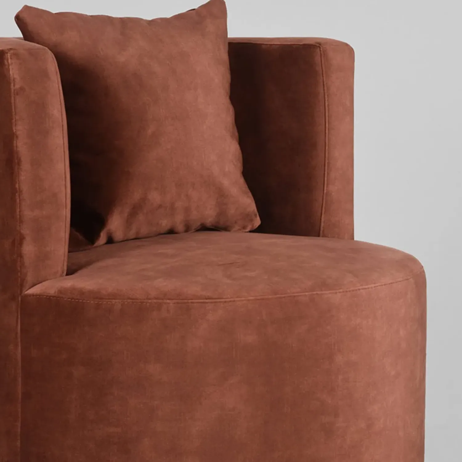 Label51 Fauteuils|Fauteuil Evy Rust Velours 65cm