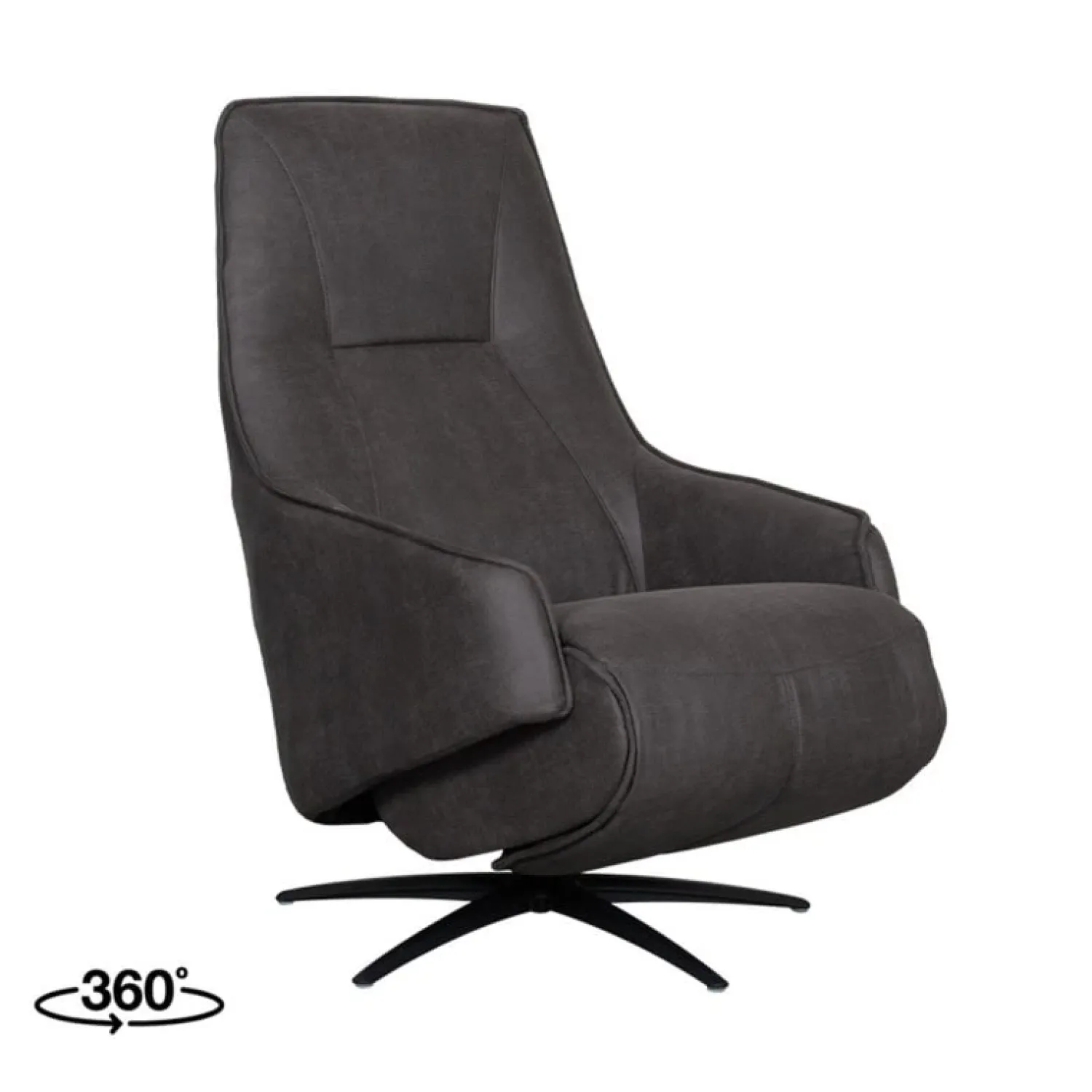 Label51 Fauteuils|Fauteuil Odense Antraciet Microleder