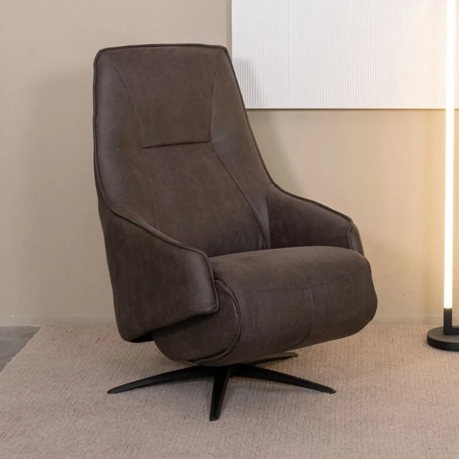 Label51 Fauteuils|Fauteuil Odense Antraciet Microleder