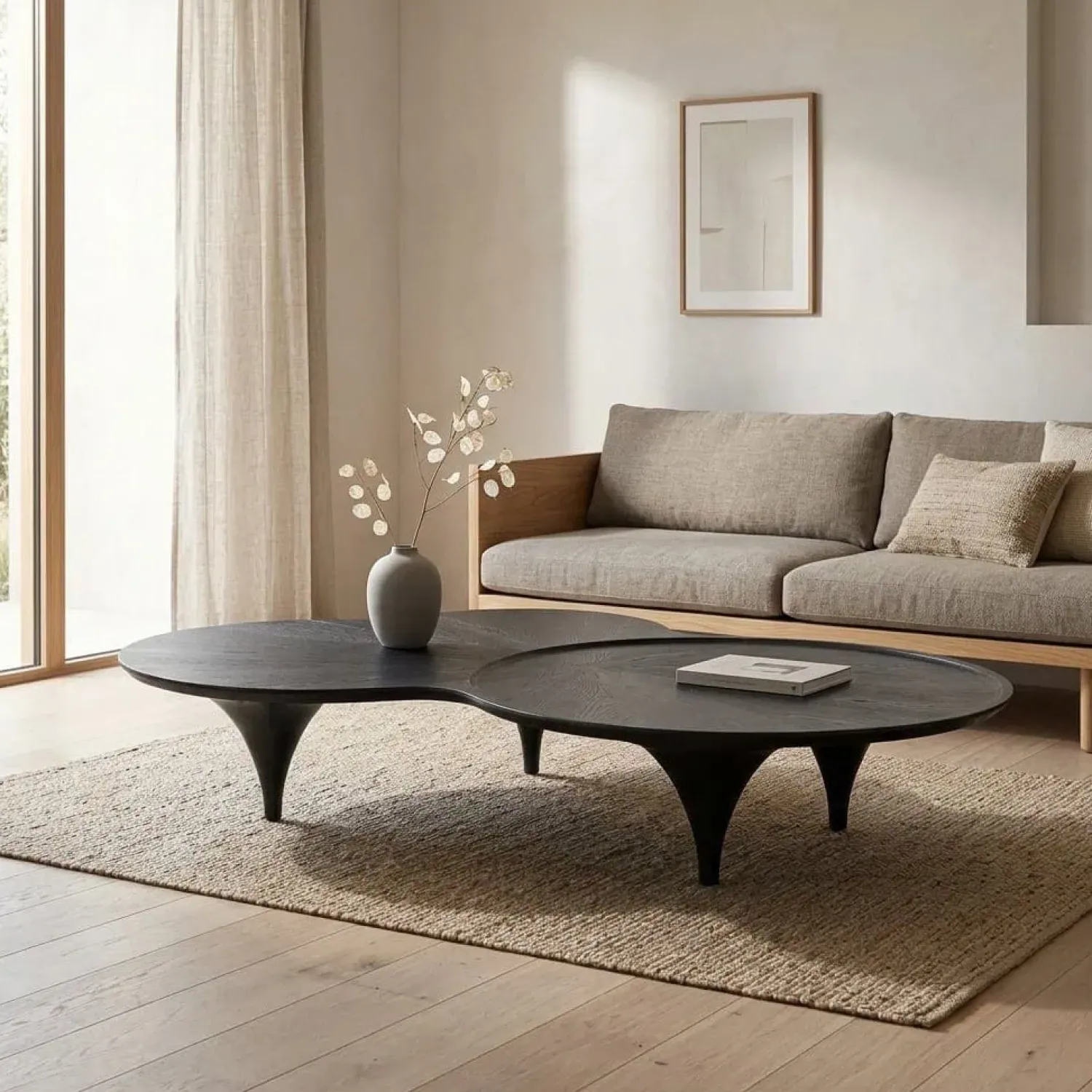 Eleonora Salontafels|Fay Salontafel Zwart 162 cm