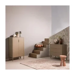 WOOOD Bijzettafels|Fedde Bijzettafel metaal oudroze 30cm