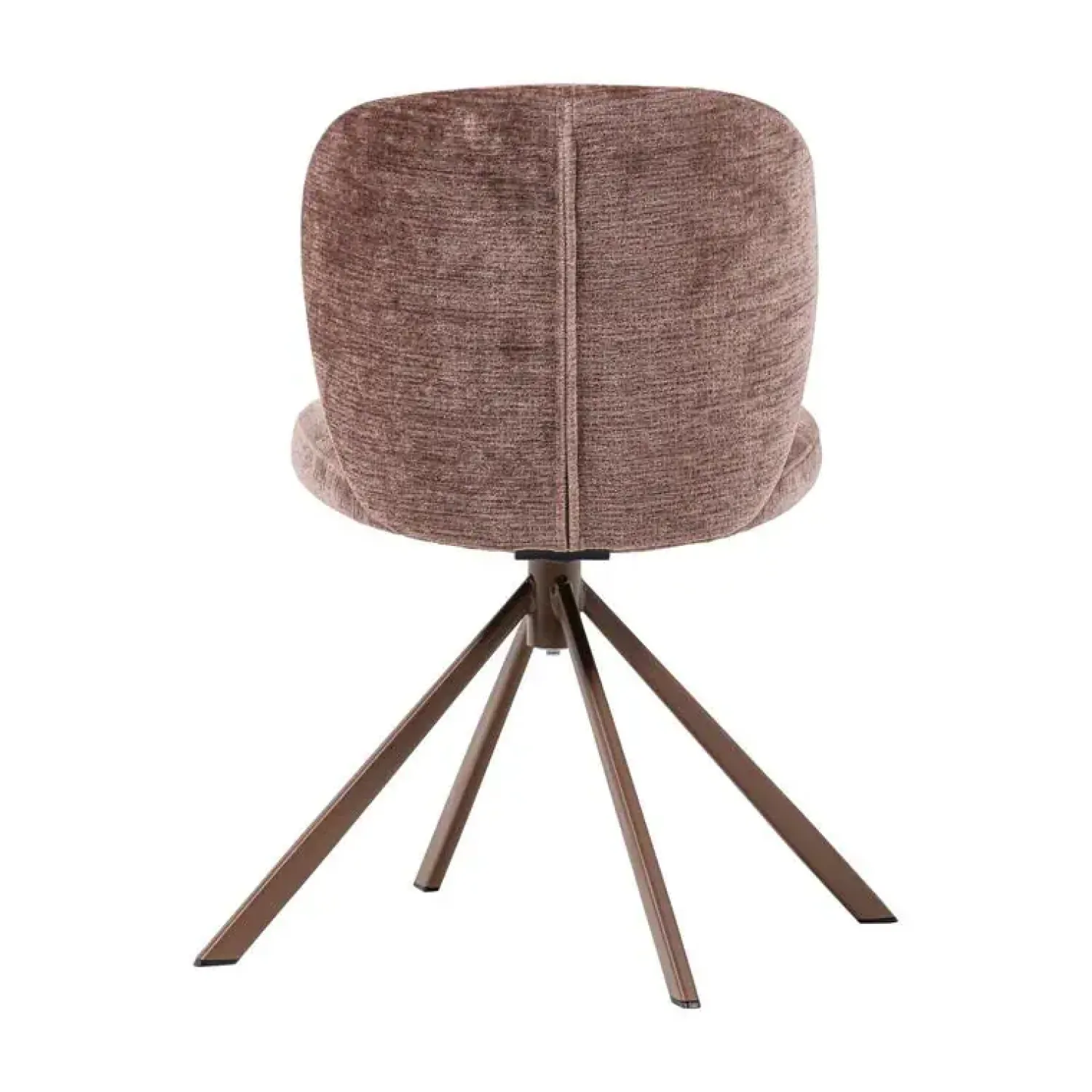 WOOOD Eetkamerstoelen|Femke Eetkamerstoel chenille bruin