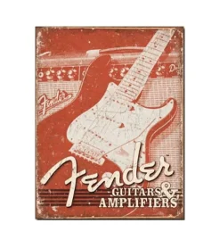 Metal Signs Metalen Borden|Fender gitaar - metalen bord