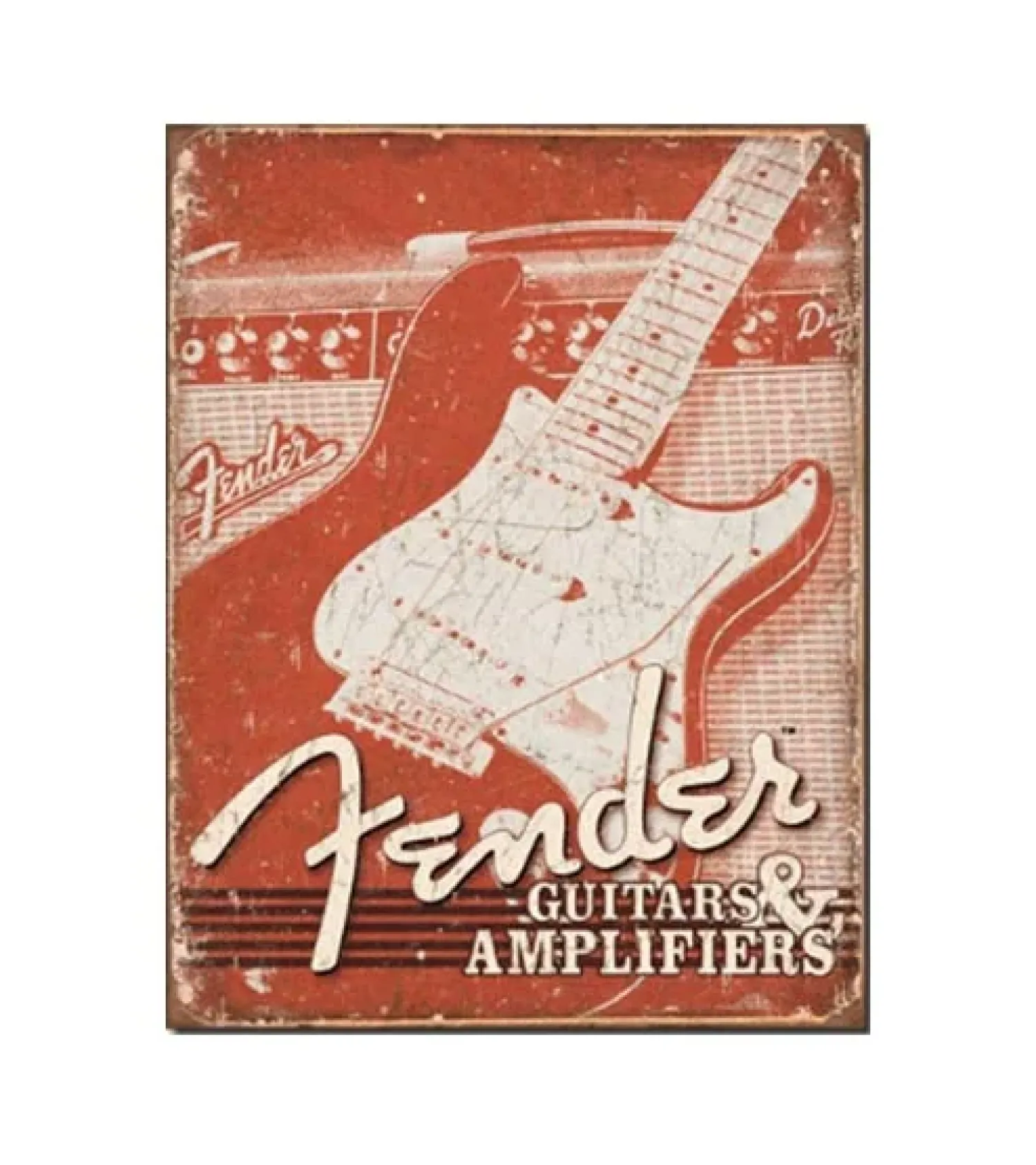 Metal Signs Metalen Borden|Fender gitaar - metalen bord