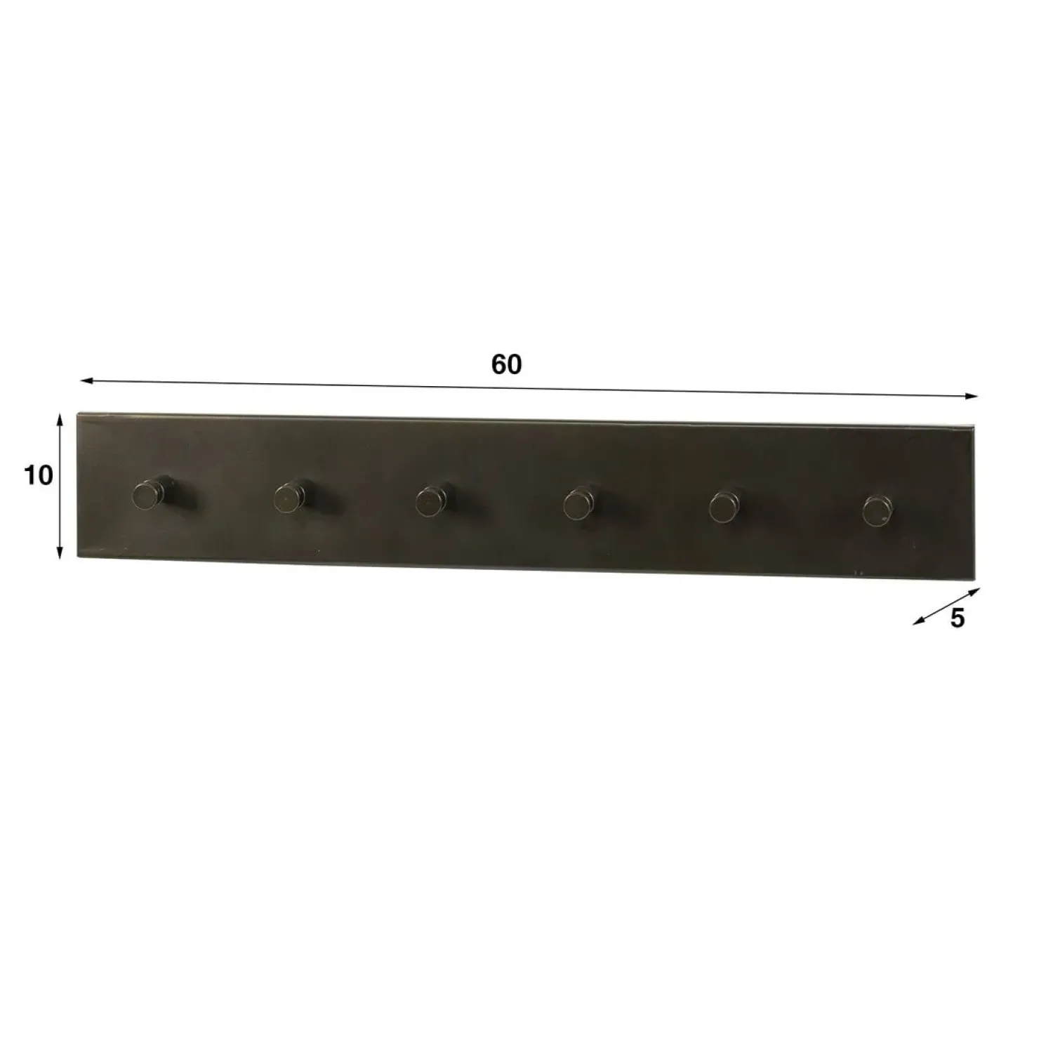 Kalfort Kapstokken|Fenna Kapstok 6 haken Brons 60cm