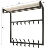 Kalfort Kapstokken|Fenna Kapstok hoog met hoedenplank 21 haken Travertine 85cm