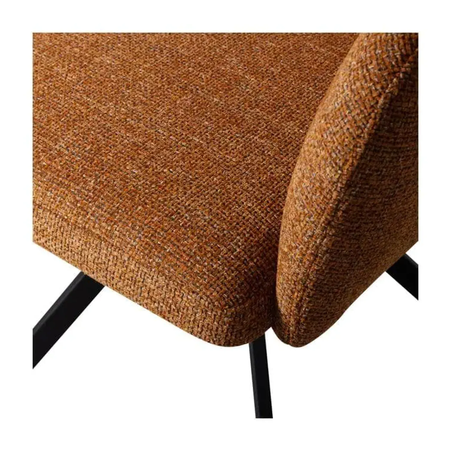 WOOOD Eetkamerstoelen|Fenne Draaibare eetkamerstoel geweven stof ginger