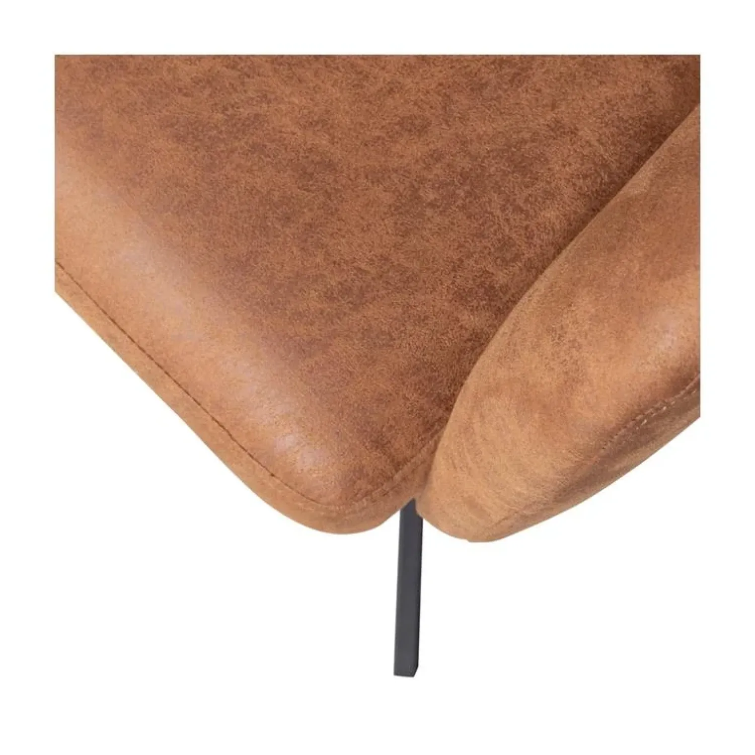WOOOD Eetkamerstoelen|Fenne Draaibare eetkamerstoel leerlook cognac