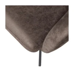 WOOOD Eetkamerstoelen|Fenne Draaibare eetkamerstoel leerlook zwart/grijs