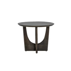 Tower living Salontafels|Fermo Salontafel rond mangohout olijfbruin 60cm