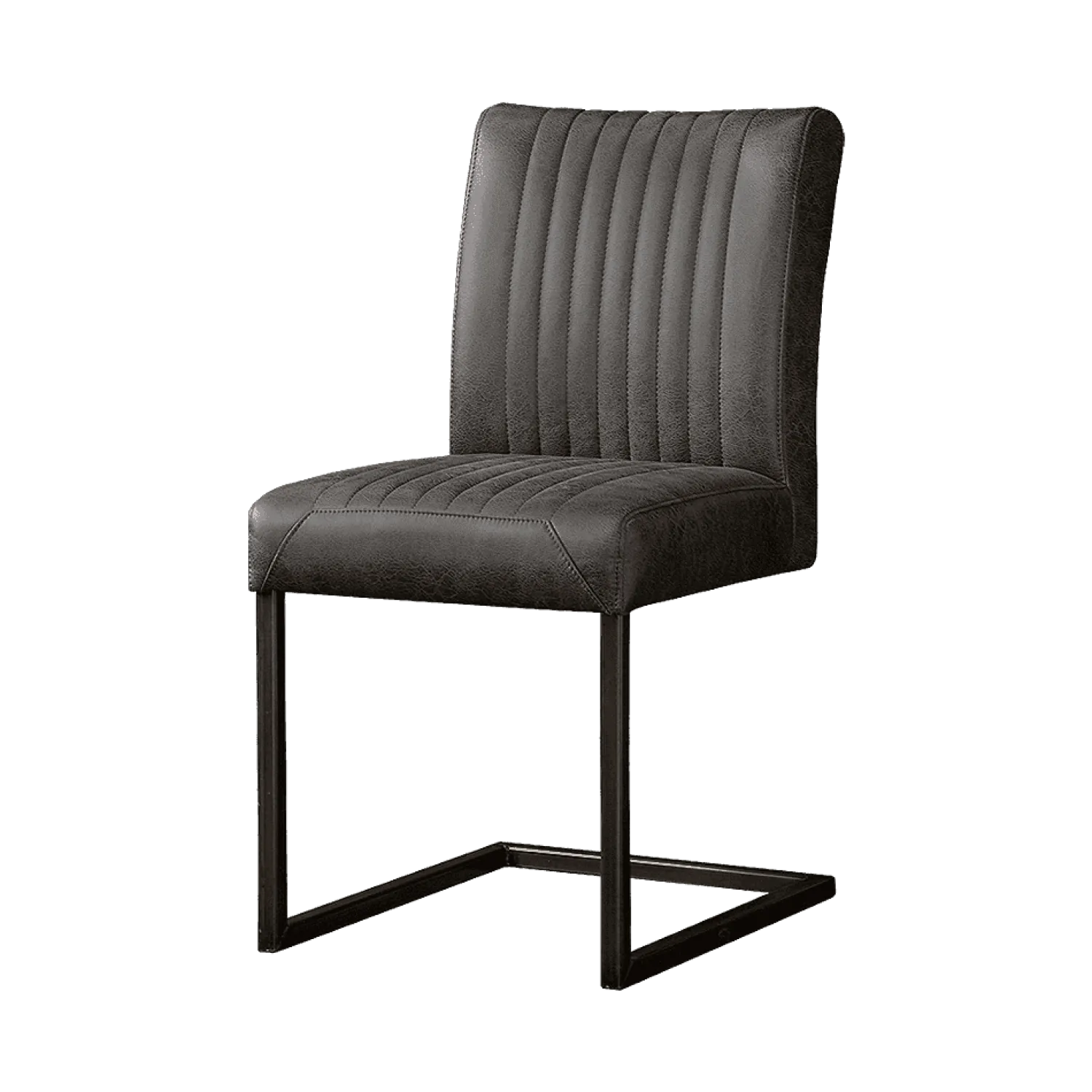 Tower living Eetkamerstoelen|Ferro Eetkamerstoel microvezel antraciet 47cm