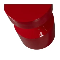 WOOOD Bijzettafels|Ferry Bijzettafel rond Metaal Rood 30cm