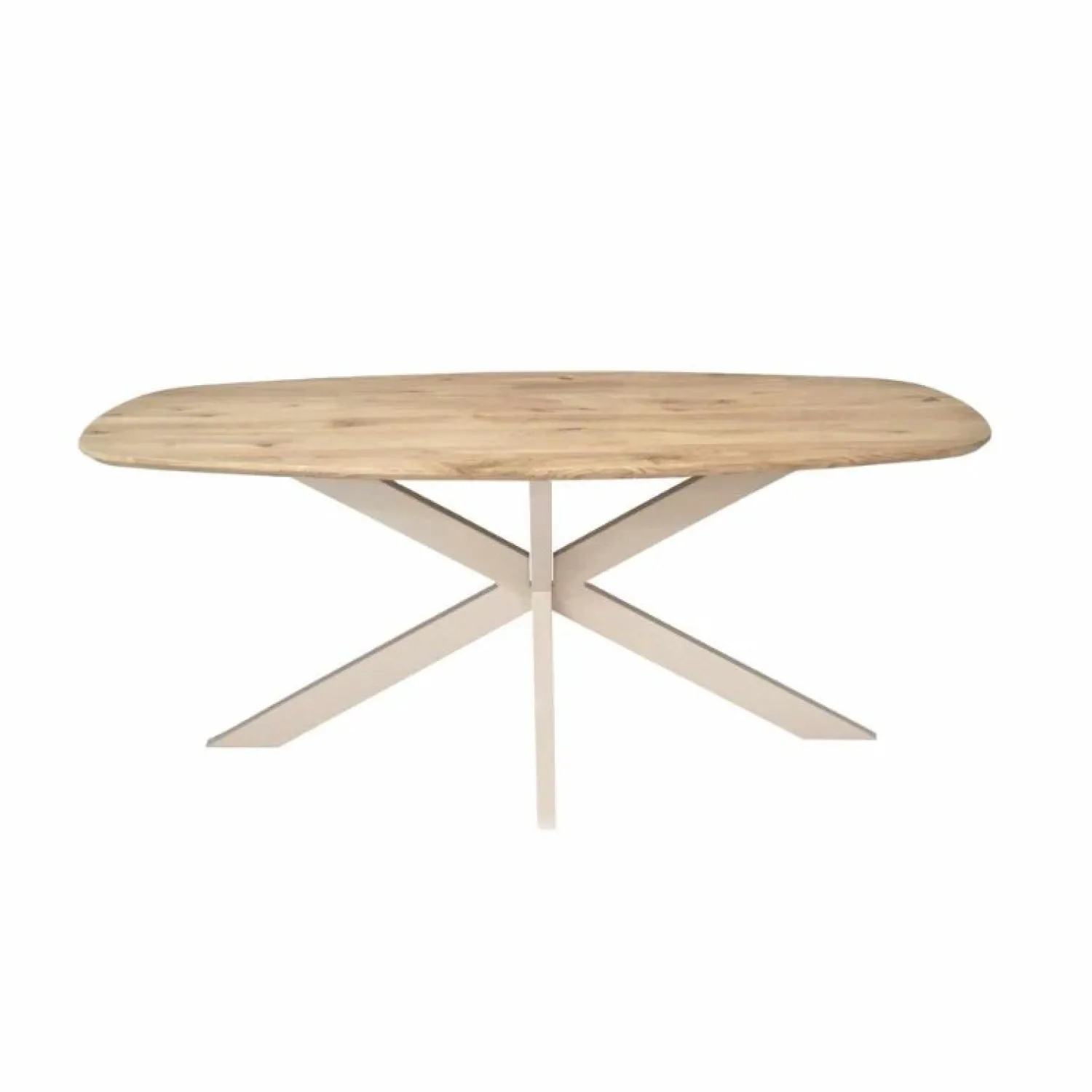 Furndea Eettafels|Ferry Eettafel Deens Ovaal Naturel Eiken met zand poot 180 cm