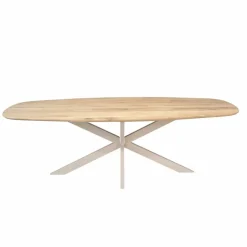 Furndea Eettafels|Ferry Eettafel Deens Ovaal Naturel Eiken met zand poot 240 cm