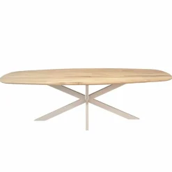 Furndea Eettafels|Ferry Eettafel Deens Ovaal Naturel Eiken met zand poot 280 cm