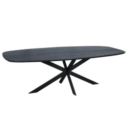 Furndea Eettafels|Ferry Eettafel Deens ovaal Zwart Eiken 240cm