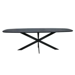 Furndea Eettafels|Ferry Eettafel Deens ovaal Zwart Eiken 240cm