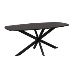 Furndea Eettafels|Ferry Eettafel Deens Ovaal Zwart Eiken 180 cm