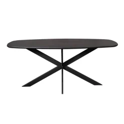 Furndea Eettafels|Ferry Eettafel Deens Ovaal Zwart Eiken 180 cm