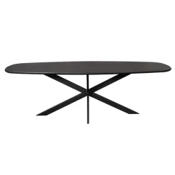 Furndea Eettafels|Ferry Eettafel Deens Ovaal Zwart Eiken 280 cm