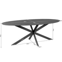 Furndea Eettafels|Ferry Eettafel Ovaal Naturel Eiken 180cm