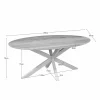 Furndea Eettafels|Ferry Eettafel Ovaal Naturel Eiken met zand poot 180 cm