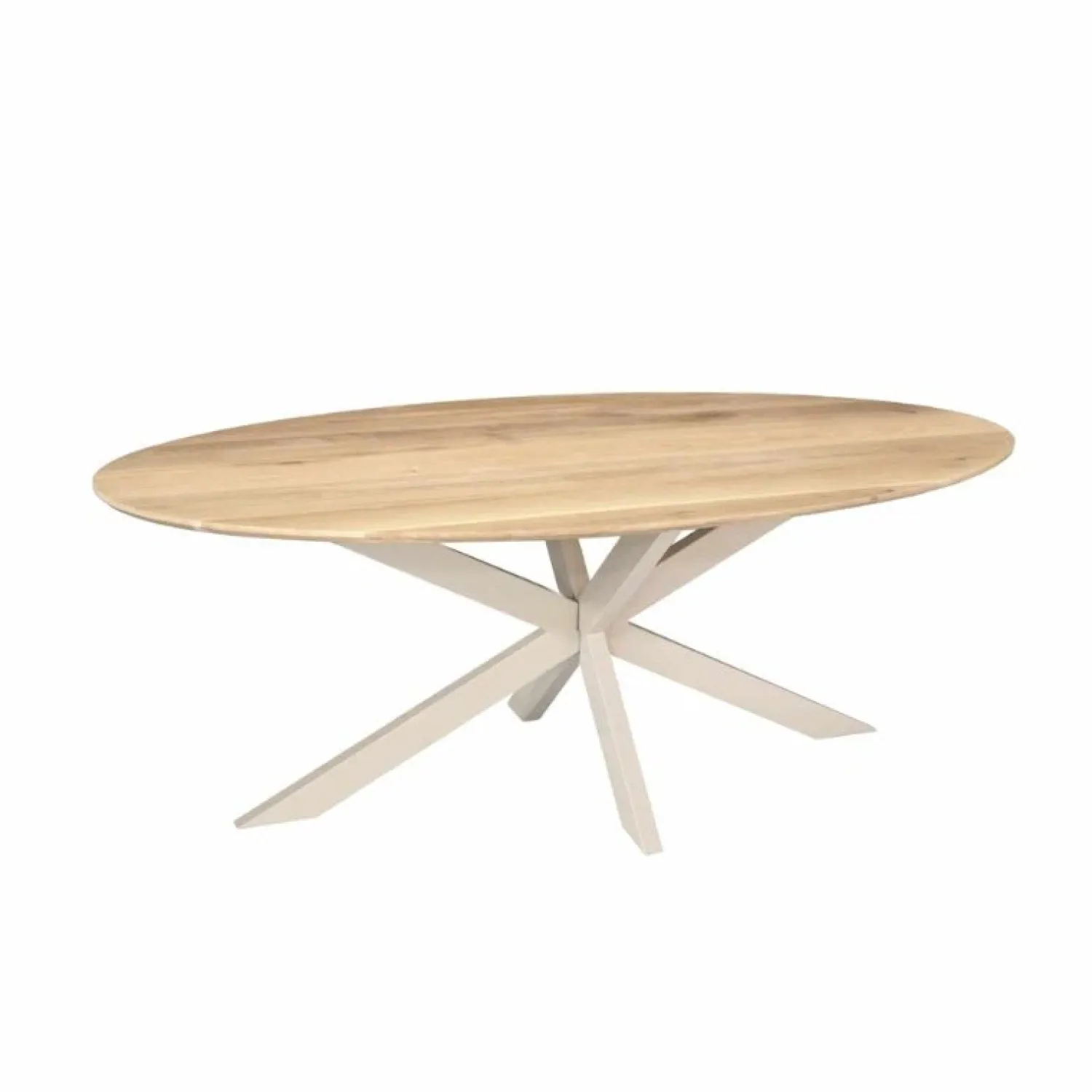 Furndea Eettafels|Ferry Eettafel Ovaal Naturel Eiken met zand poot 180 cm