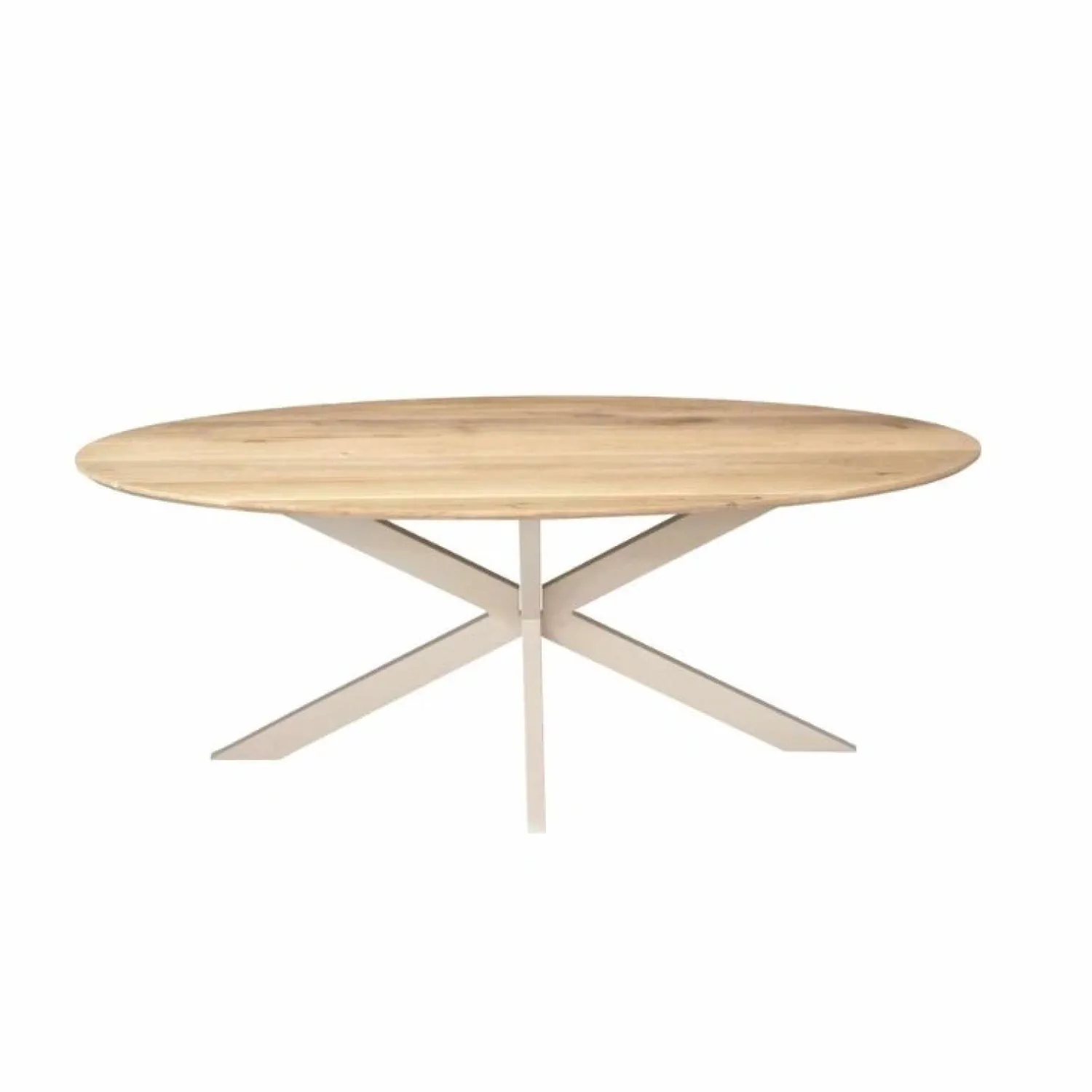 Furndea Eettafels|Ferry Eettafel Ovaal Naturel Eiken met zand poot 210 cm