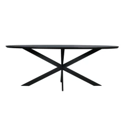 Furndea Eettafels|Ferry Eettafel Ovaal Zwart Eiken 210cm