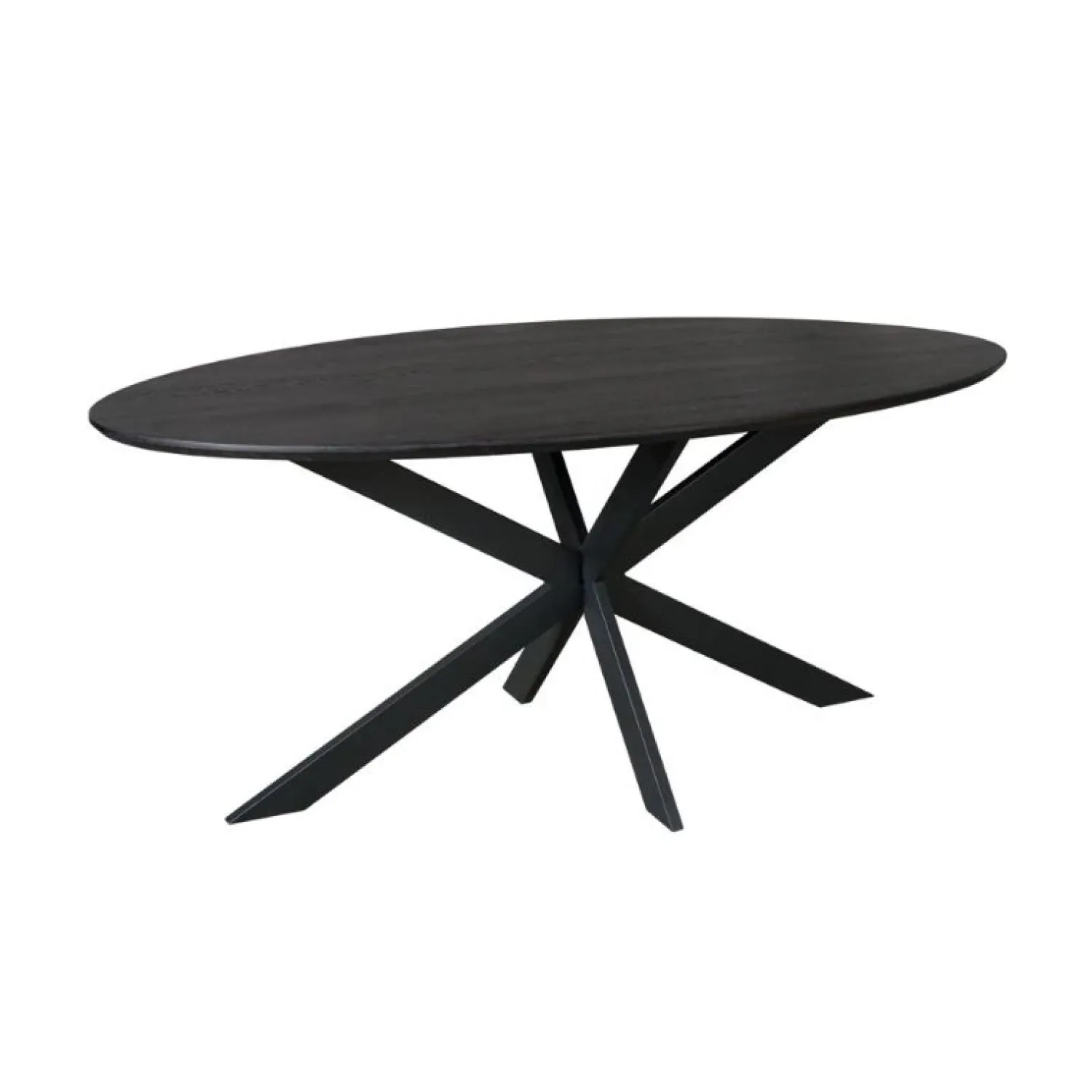 Furndea Eettafels|Ferry Eettafel Ovaal Zwart Eiken 180 cm