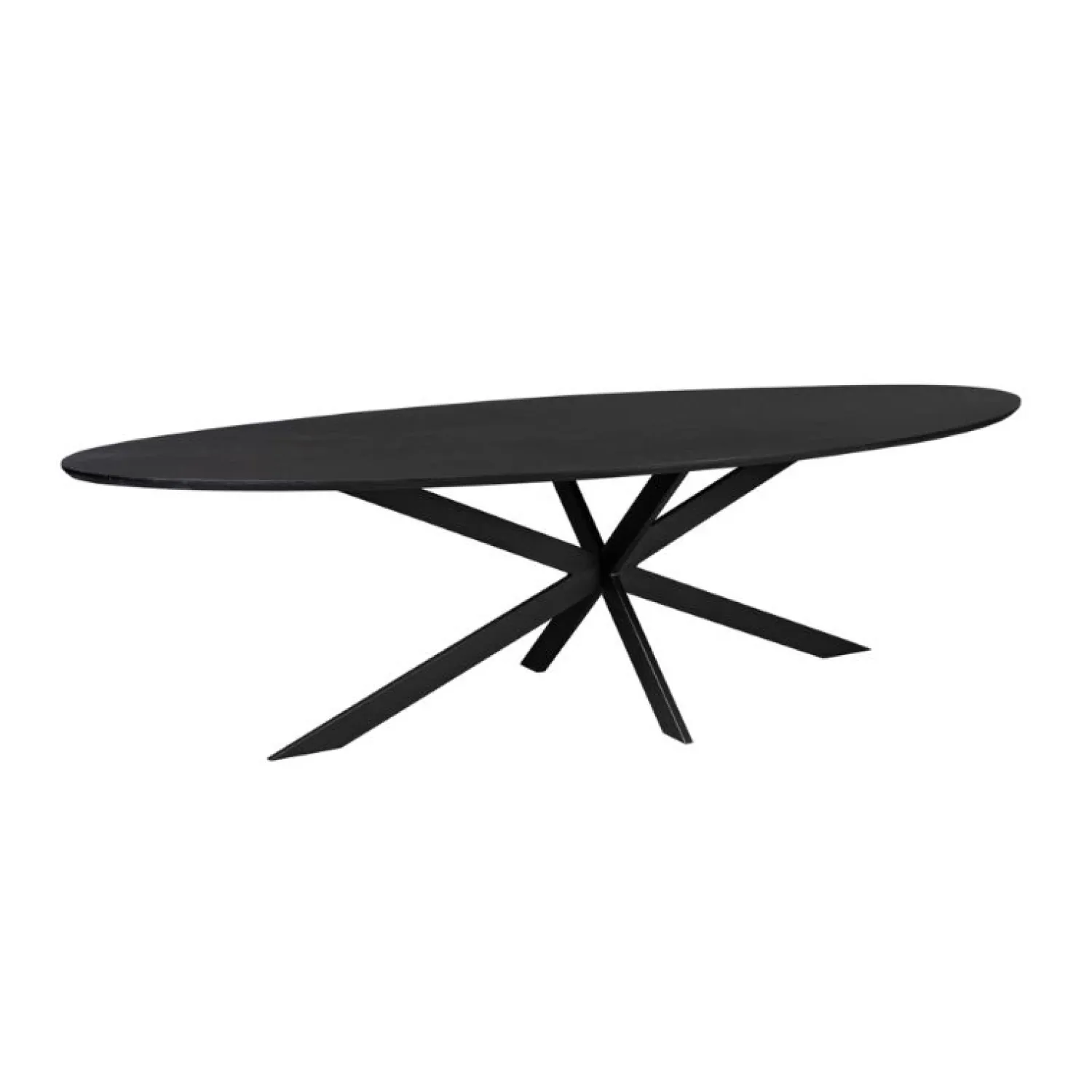 Furndea Eettafels|Ferry Eettafel Ovaal Zwart Eiken 280 cm