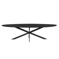 Furndea Eettafels|Ferry Eettafel Ovaal Zwart Eiken 280 cm