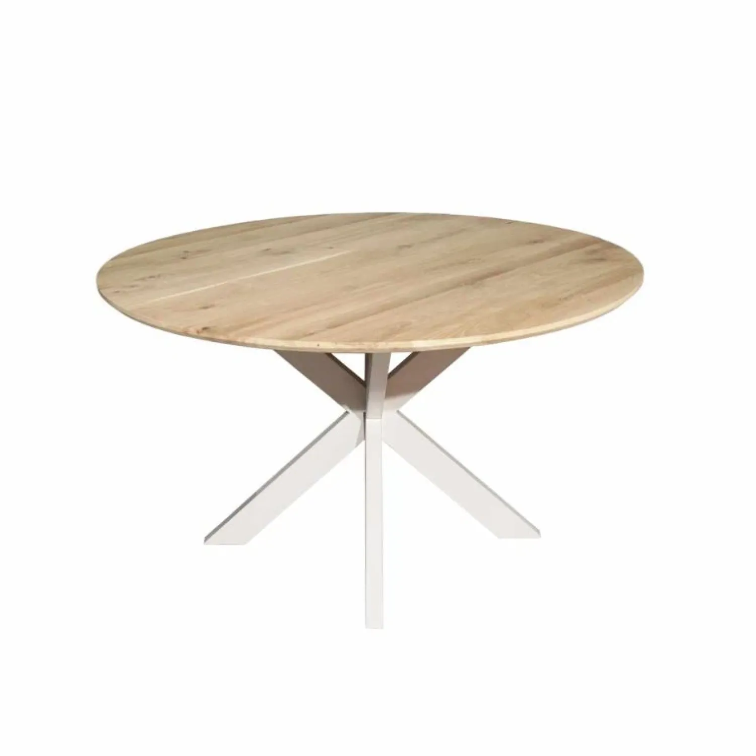 Furndea Eettafels|Ferry Eettafel Rond Naturel Eiken met zand poot 130 cm
