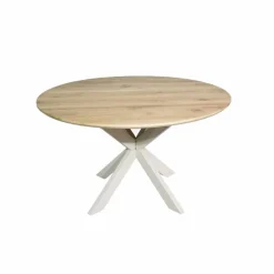 Furndea Eettafels|Ferry Eettafel Rond Naturel Eiken met zand poot 110 cm