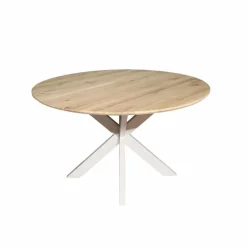 Furndea Eettafels|Ferry Eettafel Rond Naturel Eiken met zand poot 110 cm