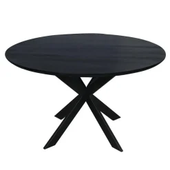 Furndea Eettafels|Ferry Eettafel Rond Zwart Eiken 130cm