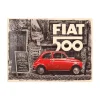 Metal Signs Metalen Borden|Fiat 500 rood - metalen bord