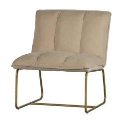 WOOOD Fauteuils|Fie Fauteuil ribstof zand