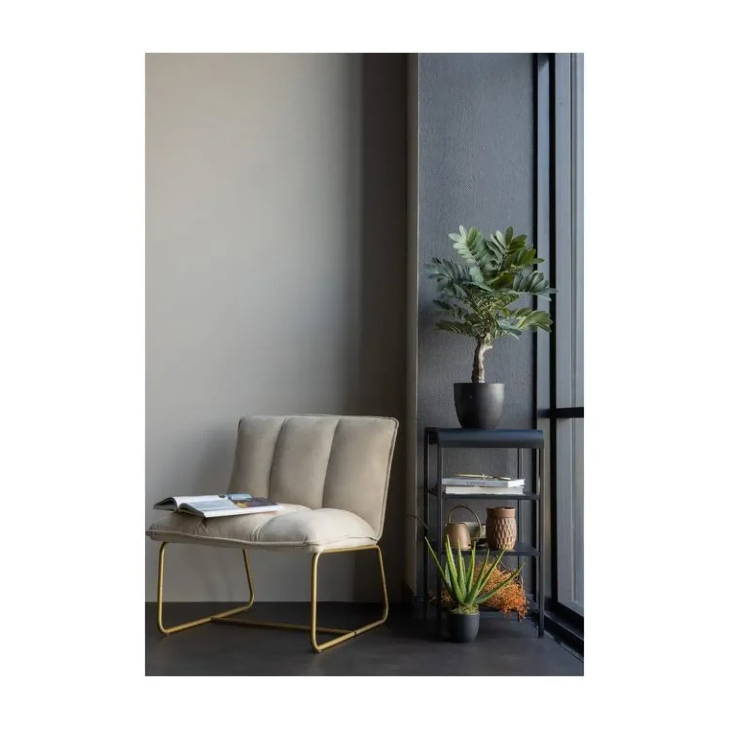 WOOOD Fauteuils|Fie Fauteuil ribstof zand