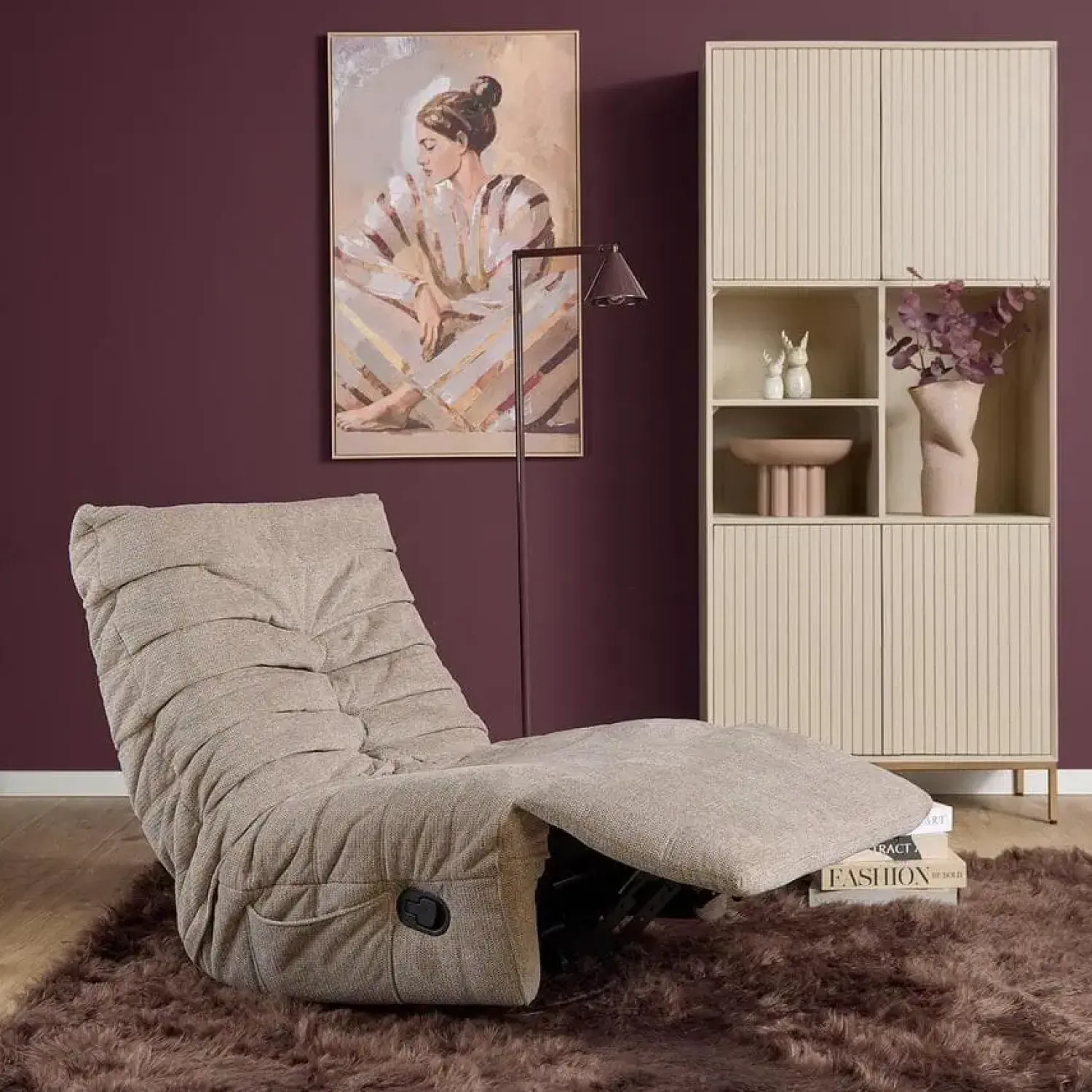 Furndea Fauteuils|Fien Relaxfauteuil Taupe