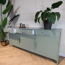 Cavetown Dressoirs|Industriele Kasten|Figue dressoir 180cm olijfgroen