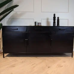 Cavetown Dressoirs|Industriele Kasten|Figue dressoir 180cm zwart
