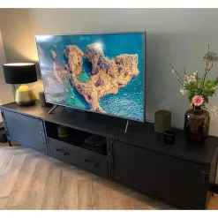 Cavetown Industriele Kasten|Tv Meubels|Figue tv meubel industrieel zwart metaal 240cm
