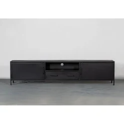 Cavetown Industriele Kasten|Tv Meubels|Figue tv meubel industrieel zwart metaal 240cm