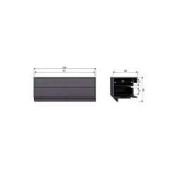 WOOOD Industriele Kasten|Tv Meubels|Finca Tv meubel grenen zwart 100cm